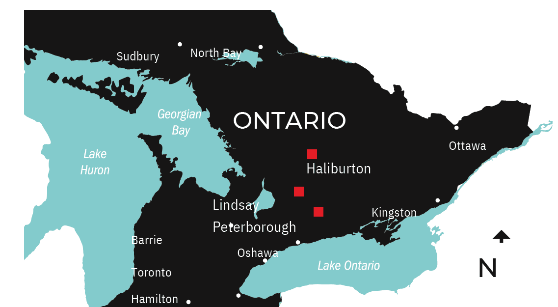 Fleming College Ontario kampüs konum haritası