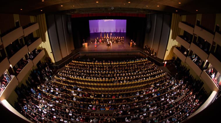Saskatchewan Polytechnic amfi / mezuniyet töreni fotoğrafı